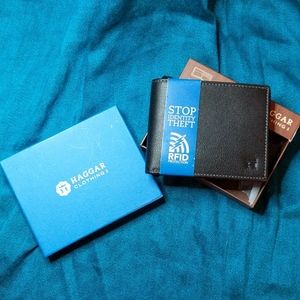 Haggar Men's Leather RFID wallet